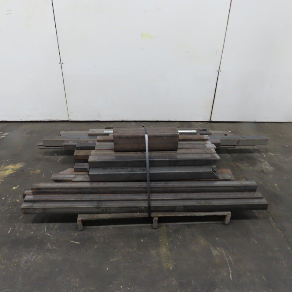 Lot Of 950+ LBS Steel Square Rectangle 19"-89"Long Multiple Sizes 1x1" 3x3" 6x6"