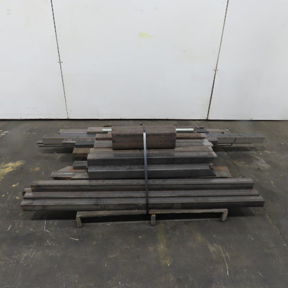Lot Of 950+ LBS Steel Square Rectangle 19"-89"Long Multiple Sizes 1x1" 3x3" 6x6"