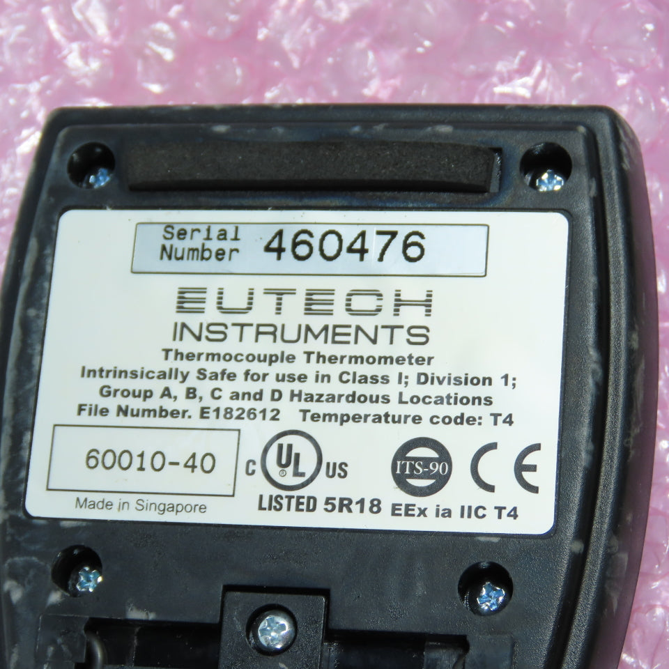Eutech 60010-40 Digi-Sense Temp-10 Single-Input Type J Thermocouple Thermometer