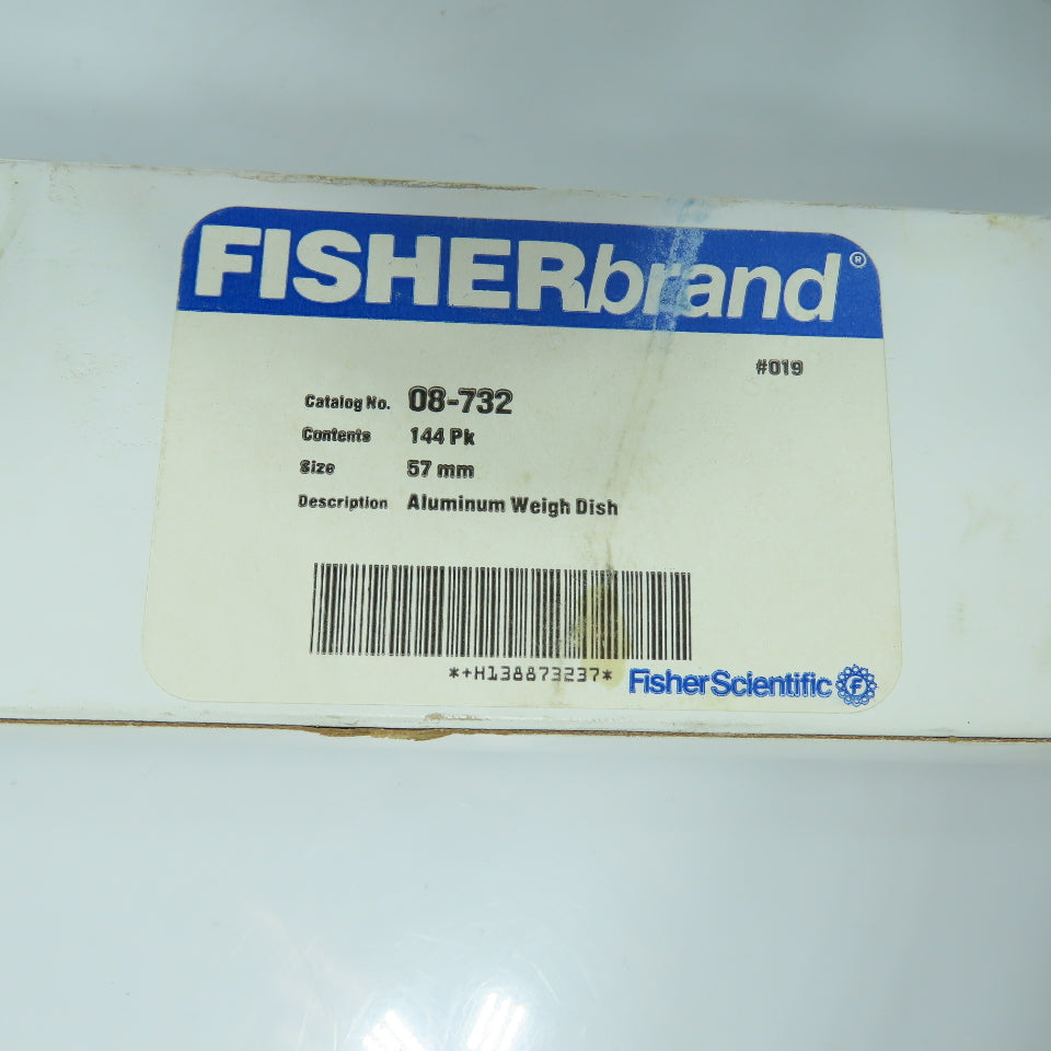 Fisher Scientific 08-732 57mm Aluminum Weigh Dish Lot Of 144