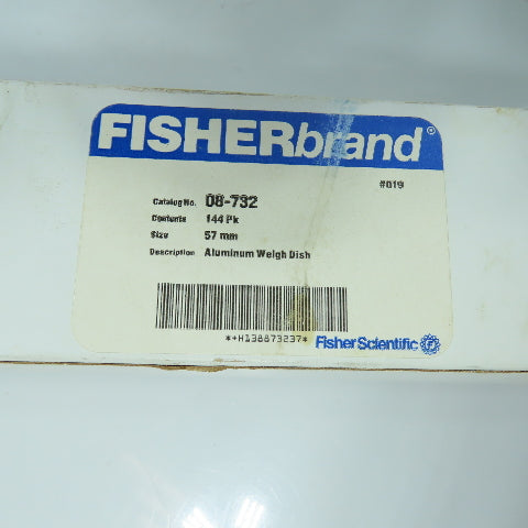 Fisher Scientific 08-732 57mm Aluminum Weigh Dish Lot Of 144