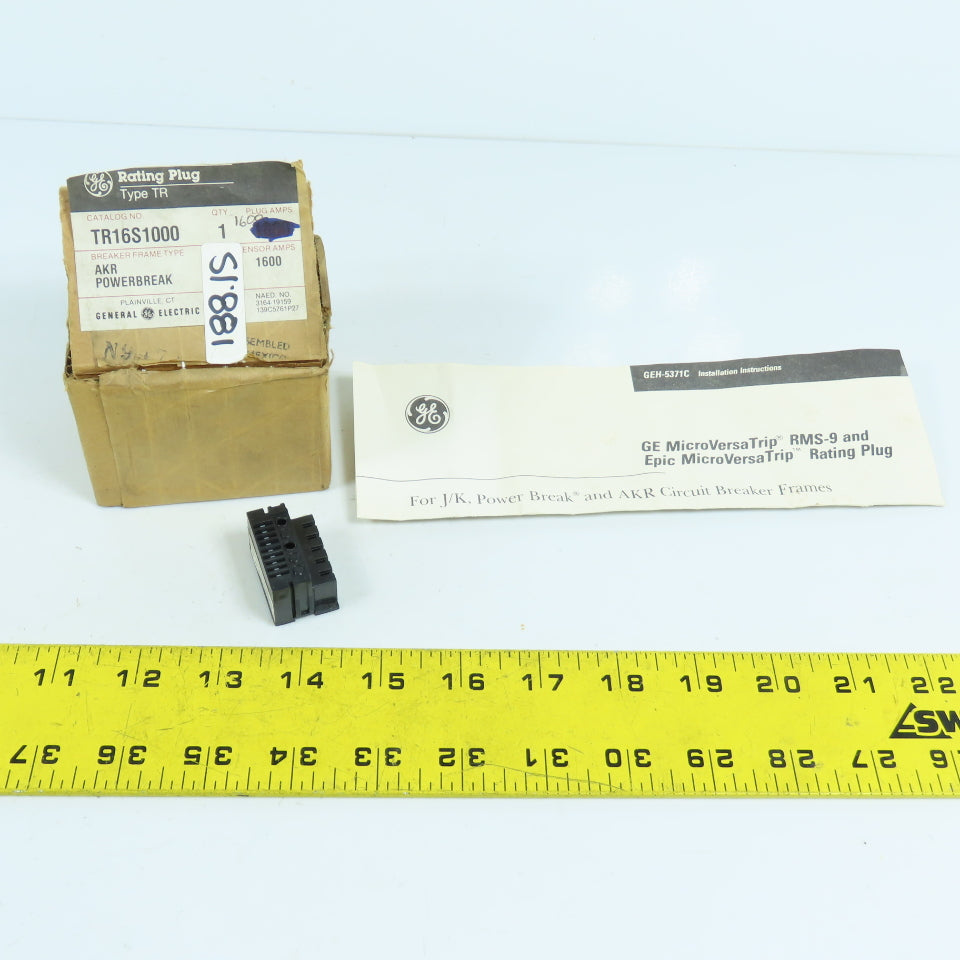 General Electric TR16S1000 Circuit Breaker MicroVersaTrip RMS-9/Epic Rating Plug