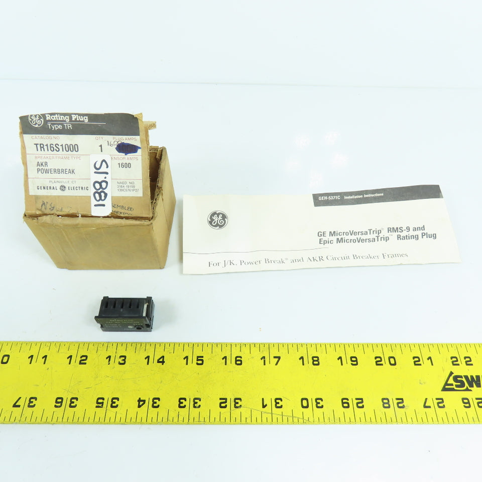 General Electric TR16S1000 Circuit Breaker MicroVersaTrip RMS-9/Epic Rating Plug