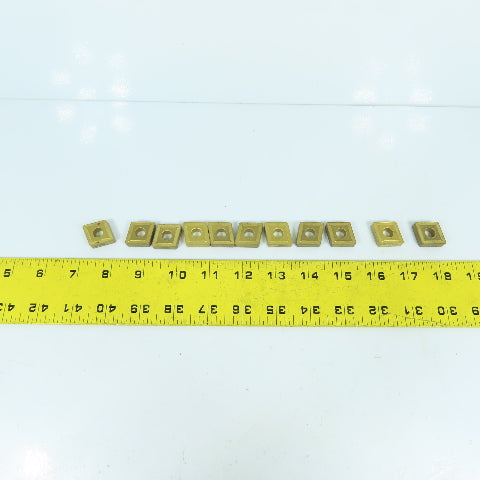 3/4" x 1/4" Indexable Carbide Insert KC850 Grade Kennametal Style Lot Of 11