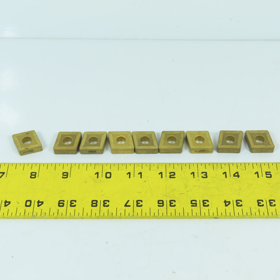 3/4" x 1/4" Indexable Carbide Insert KC850 Grade Kennametal Style Lot Of 11