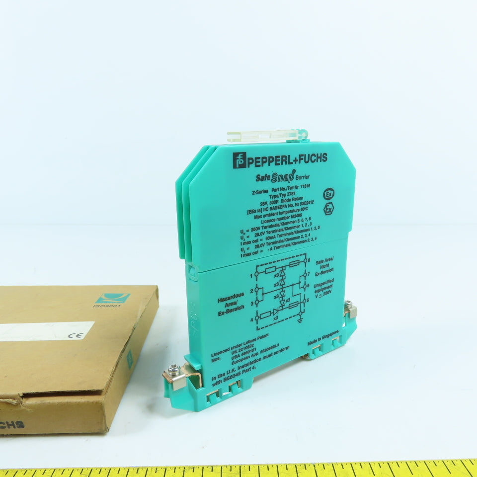 Pepperl + Fuchs 71816 SafeSnap Safety Relay Type Z787 28V 300R