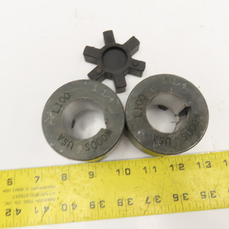 TB Woods L100 1-1/4" x 1-1/4" Flexible Jaw Coupling