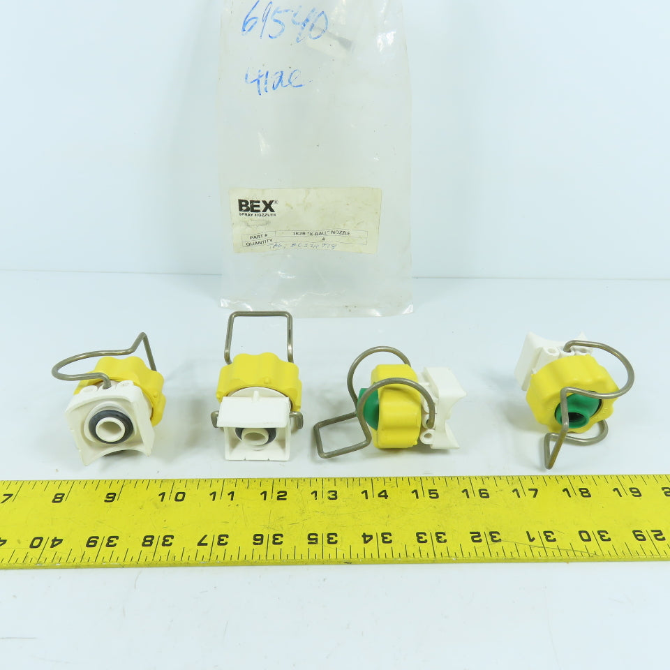 Bex 1K2B Clip On "K" Ball Nozzle Swivel Lot Of 4