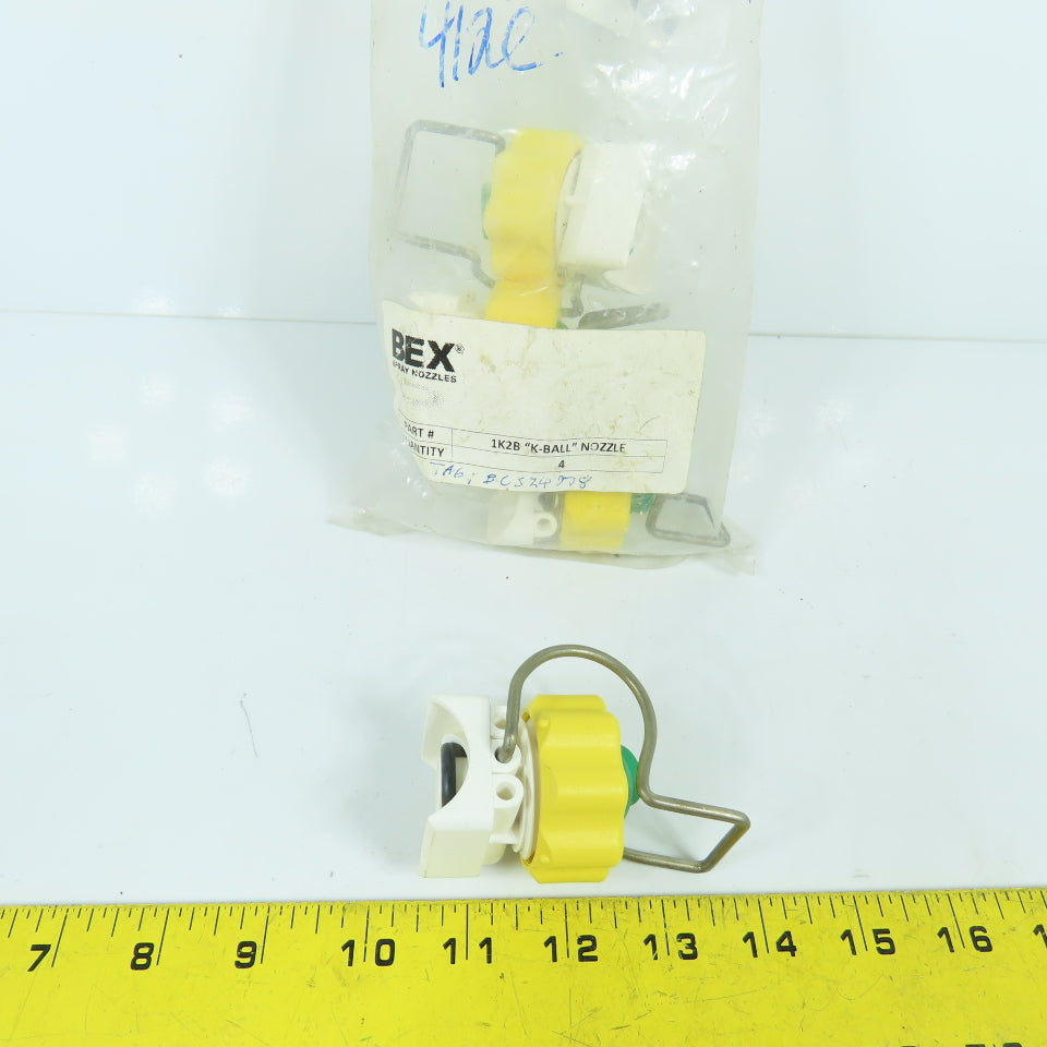 Bex 1K2B Clip On "K" Ball Nozzle Swivel Lot Of 4