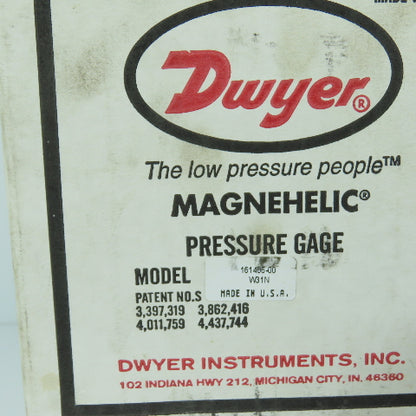 Dwyer 2320 161406-00 4" Magnehelic Pressure Gage 0-10 Inches Of Water