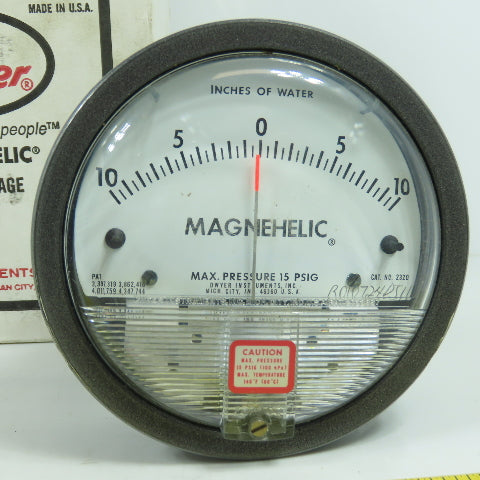 Dwyer 2320 161406-00 4" Magnehelic Pressure Gage 0-10 Inches Of Water