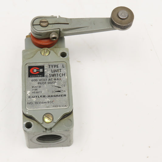 Cutler Hammer 10316H193C 600V Type L Limit Switch