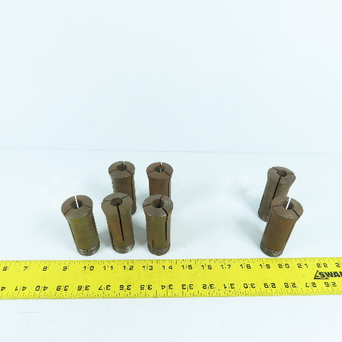 Hardinge Sutton 5C Round Collet Chuck Tool Holders 33/64 35/64" Lot Of 7