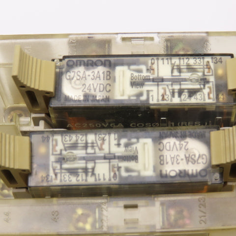 Omron G7SA-3A1B P7SA-10F-ND 24VDC Relay Module & Socket Base Lot Of 5