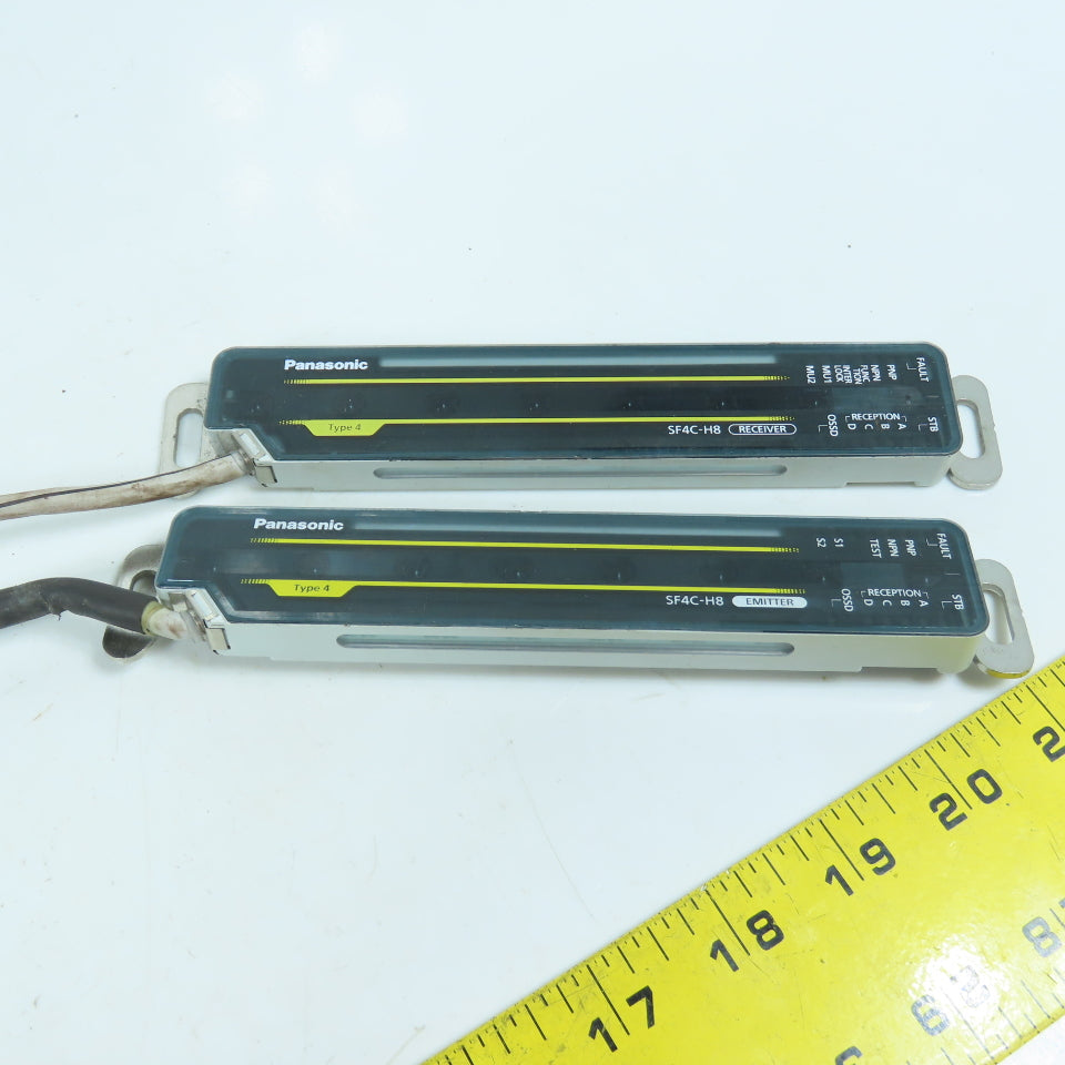 Panasonic SF4C-H8D SF4C-H8E Safety Light Curtain Receiver & Emitter Set Of 2