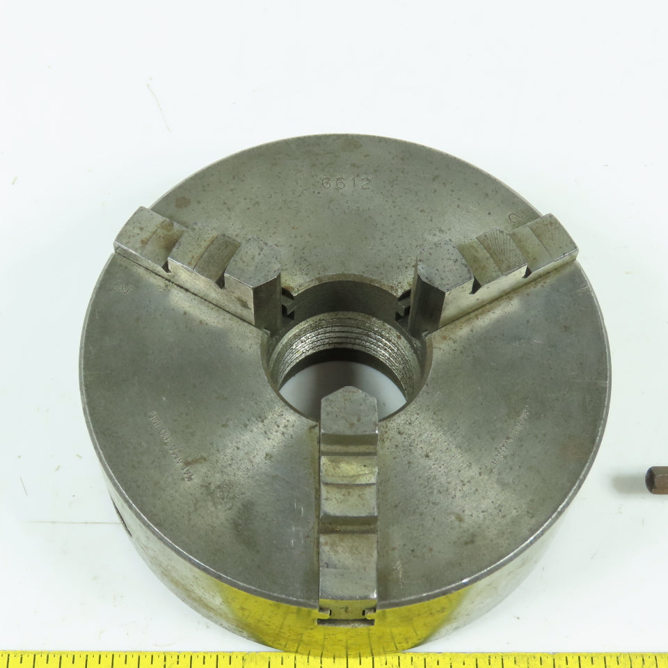 Kalamazoo 6612 5" OD 3-Jaw Self Centering Lathe Scroll Chuck 1-1/2"-8 Mount