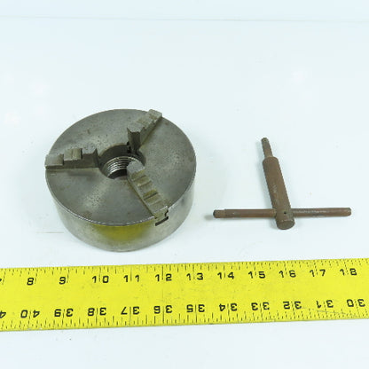 Kalamazoo 6612 5" OD 3-Jaw Self Centering Lathe Scroll Chuck 1-1/2"-8 Mount