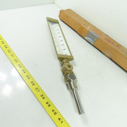 Weksler AA5H9 Adjust Angle Industrial Thermometer 9" Case 3-1/2" Stem 50-400°F