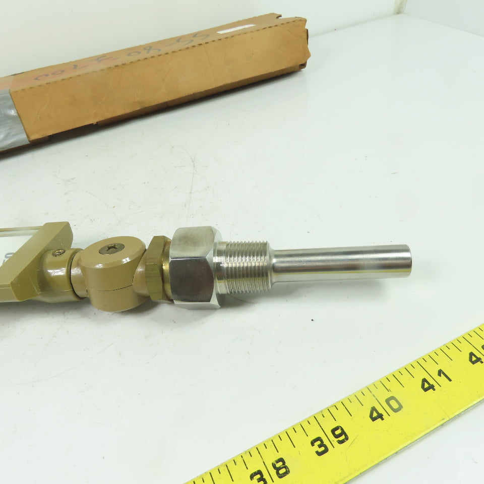Weksler AA5H9 Adjust Angle Industrial Thermometer 9" Case 3-1/2" Stem 50-400°F