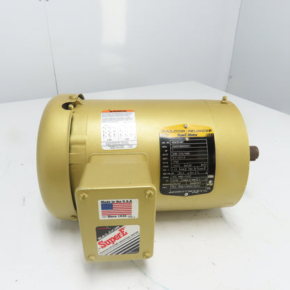 Baldor VEM3546T Super-E 1HP Electric Motor 3Ph 230/460V 143TC Frame