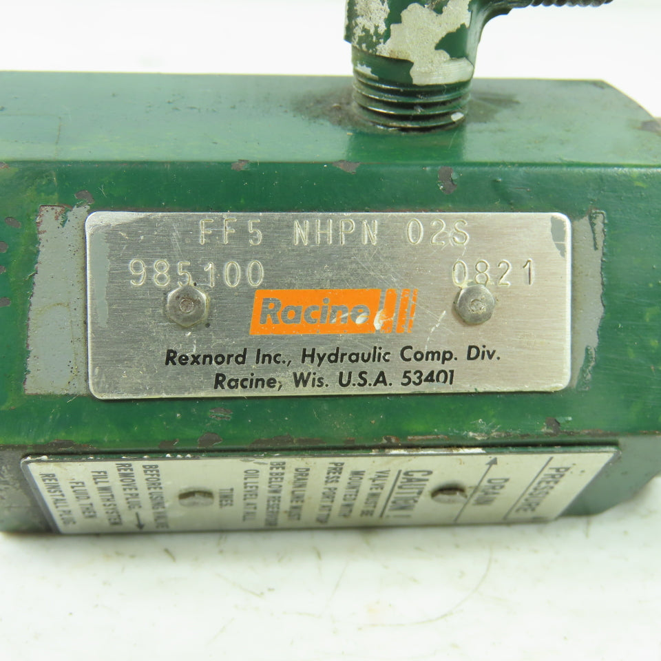 Racine FF5 NHPN 02S Air Bleed Valve 985100