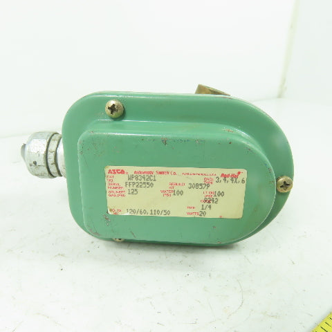 Asco WP8342C1 Solenoid Valve 120VAC 1/4" NPT 100PSI 20W