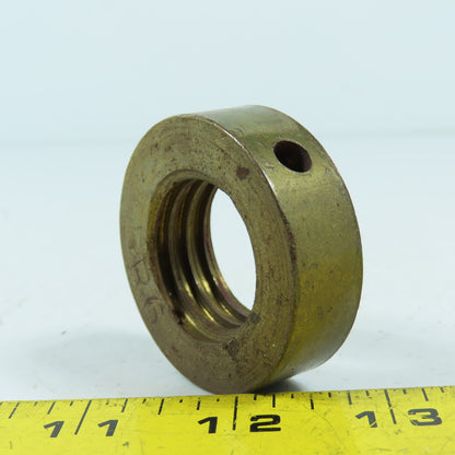 6R Right Hand 1-1/4"-6 TPI Round Collar Shaft Nut Bronze W/ Spanner Holes