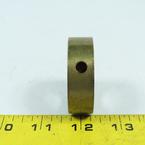 6R Right Hand 1-1/4"-6 TPI Round Collar Shaft Nut Bronze W/ Spanner Holes