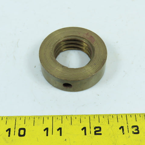 6R Right Hand 1-1/4"-6 TPI Round Collar Shaft Nut Bronze W/ Spanner Holes