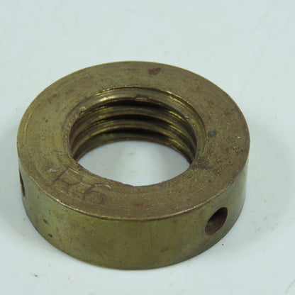 6R Right Hand 1-1/4"-6 TPI Round Collar Shaft Nut Bronze W/ Spanner Holes