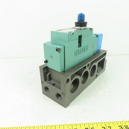 Numatics A13BA415RT47R Pneumatic Solenoid Valve 150PSIG 24VDC Coil W/ Manifold