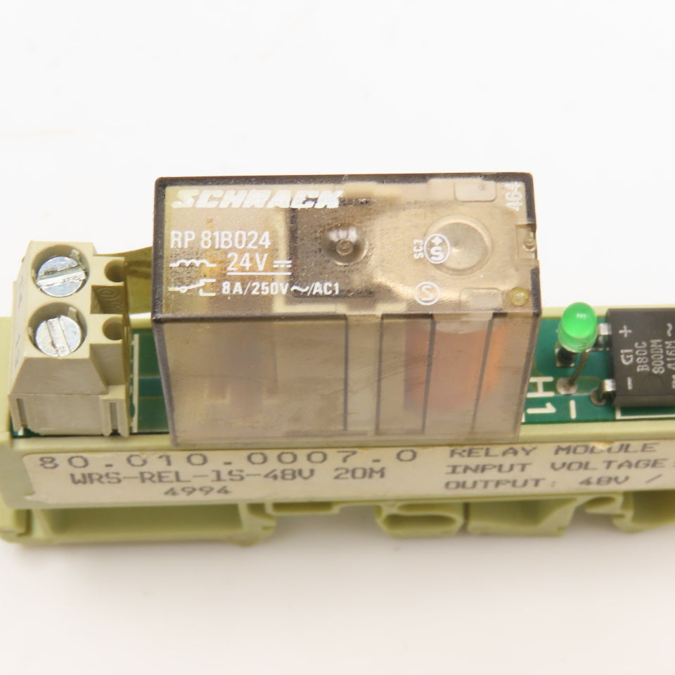 Shrack WRS-REL-1S-48V 20M 80.010.0007.0 24V AC/DC Input Module