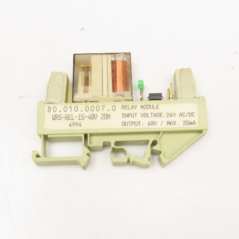 Shrack WRS-REL-1S-48V 20M 80.010.0007.0 24V AC/DC Input Module