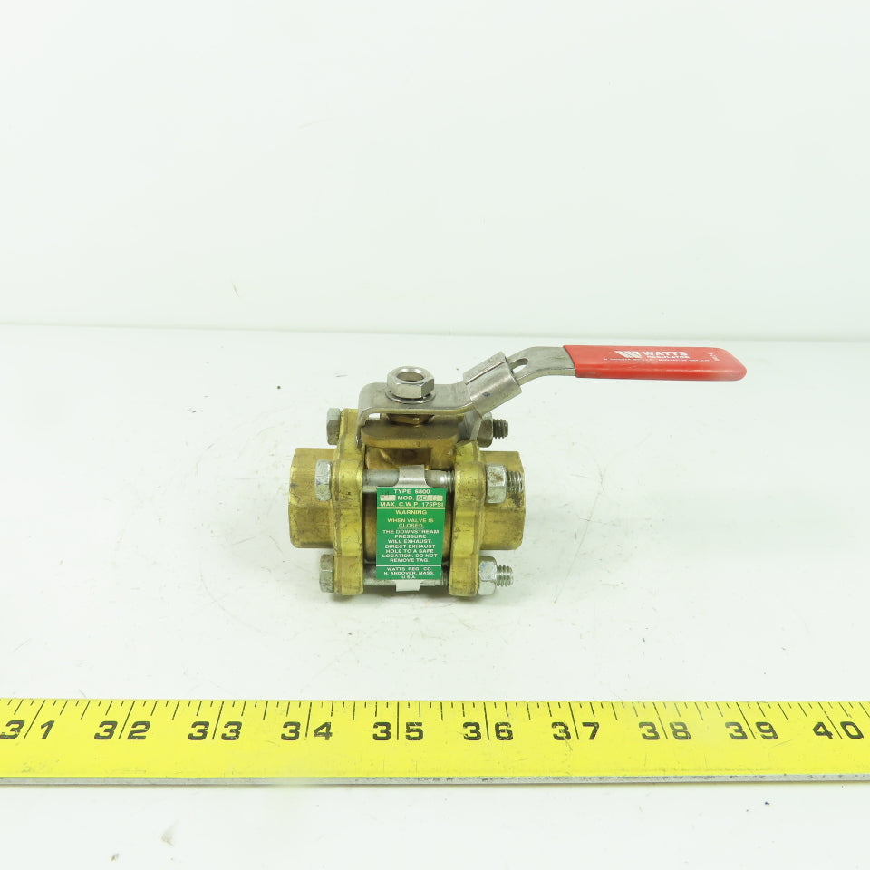 Watts Type 6800 3/4" Brass Ball Valve SELC 175PSI
