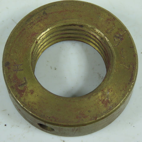 7L Left Hand 1-1/4"-7 TPI Round Collar Shaft Nut Bronze W/ Spanner Holes