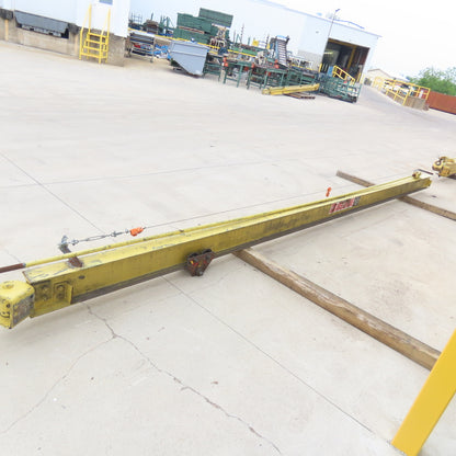 Abell-Howe 1/2 Ton Wall-Mount Overbraced Tie-Rod Jib Crane 244" Swing 226"Travel