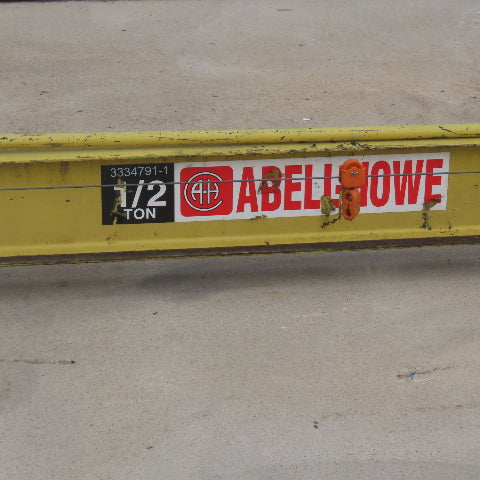 Abell-Howe 1/2 Ton Wall-Mount Overbraced Tie-Rod Jib Crane 244" Swing 226"Travel