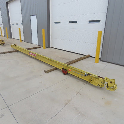 Abell-Howe 1/2 Ton Wall-Mount Overbraced Tie-Rod Jib Crane 244" Swing 226"Travel