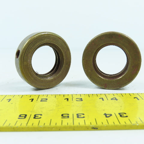 5L Left Hand 1-1/4"-5 TPI Round Collar Shaft Nut Bronze W/ Spanner Holes Lot/2
