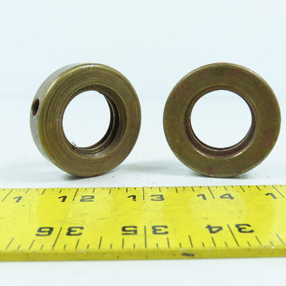 5L Left Hand 1-1/4"-5 TPI Round Collar Shaft Nut Bronze W/ Spanner Holes Lot/2