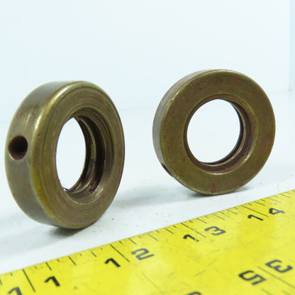 5L Left Hand 1-1/4"-5 TPI Round Collar Shaft Nut Bronze W/ Spanner Holes Lot/2