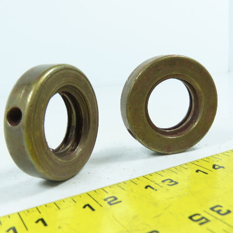 5L Left Hand 1-1/4"-5 TPI Round Collar Shaft Nut Bronze W/ Spanner Holes Lot/2