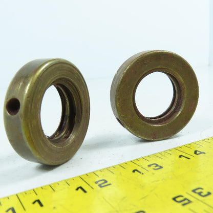 5L Left Hand 1-1/4"-5 TPI Round Collar Shaft Nut Bronze W/ Spanner Holes Lot/2
