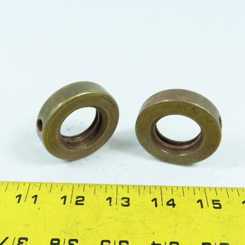 5L Left Hand 1-1/4"-5 TPI Round Collar Shaft Nut Bronze W/ Spanner Holes Lot/2