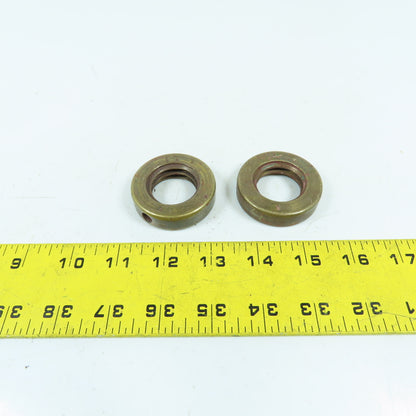 5L Left Hand 1-1/4"-5 TPI Round Collar Shaft Nut Bronze W/ Spanner Holes Lot/2