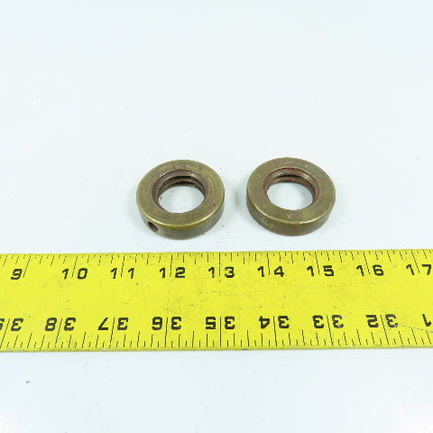 5L Left Hand 1-1/4"-5 TPI Round Collar Shaft Nut Bronze W/ Spanner Holes Lot/2