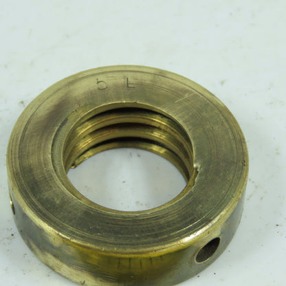 5L Left Hand 1-1/4"-5 TPI Round Collar Shaft Nut Bronze W/ Spanner Holes