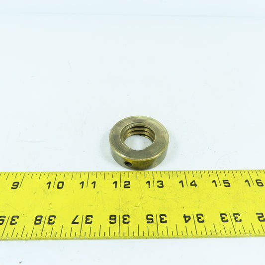 5L Left Hand 1-1/4"-5 TPI Round Collar Shaft Nut Bronze W/ Spanner Holes