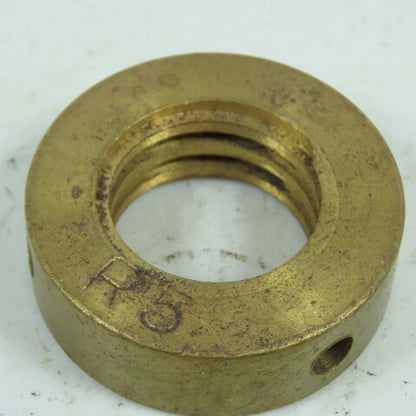 5R Right Hand 1-1/4"-5 TPI Round Collar Shaft Nut Bronze W/ Spanner Holes