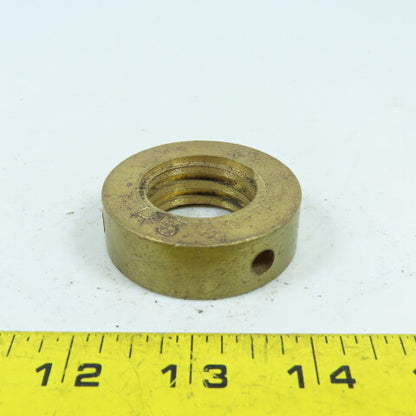 5R Right Hand 1-1/4"-5 TPI Round Collar Shaft Nut Bronze W/ Spanner Holes